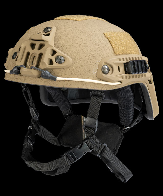 operator elite helmet angle view in tan